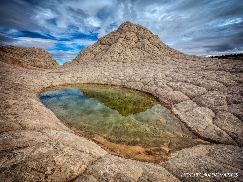 White Pocket Pool 1 Photo by Laurent Martres Paria Outpost Outfitters Your Guides to the Grand Staircase Escalante Vermillion Cliffs National Monuments Coyote Buttes White Pockets Kanab Utah 1024x768 - HOME