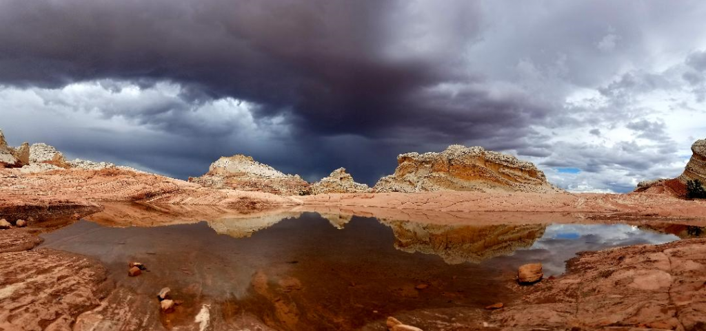 White Pocket Stormy Clouds Panorama Paria Outpost Outfitters Kanab Utah 1024x481 - WHITE POCKET PHOTO GALLERY